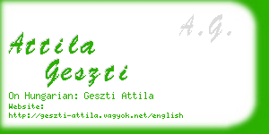 attila geszti business card